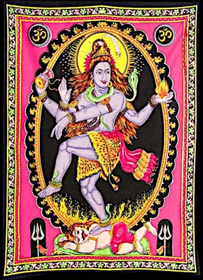 Shiva Indischer Wandbehang Baumwolle